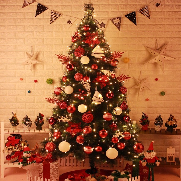 트리킹 크리스마스 솔잎트리 풀세트 전구 장식 보관가방 포함