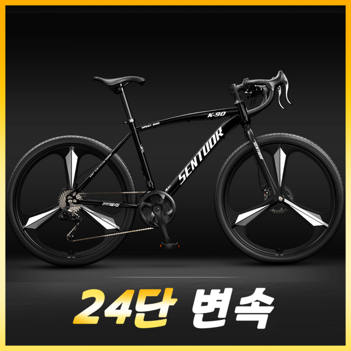 레이락 가벼운 로드자전거 사이클 바이크 고성능 디스크브레이크 출퇴근용 성인용 입문용, 1개, 155cm, 24단 실버, 일반휠