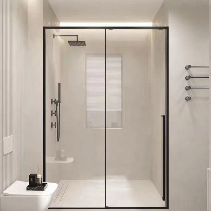 샤워실 칸막이 샤워 공중 간이샤워실 원룸 물튀김 파티션 90x90cm 커튼 반도체