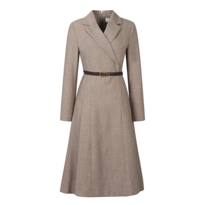 [베스띠벨리(본사)] [베스띠벨리] 테일러드 핀턱 벨티드 롱원피스 (BJOAX2522)