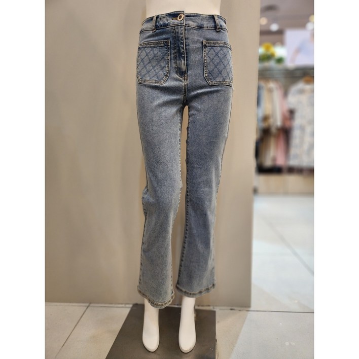 베스띠벨리 포켓 블록 부츠컷 데님 팬츠 BH-P22630