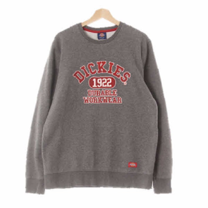 8327 디키즈 다크멜란지그레이 프린팅 면혼방 1922빅로고맨투맨 [XL]