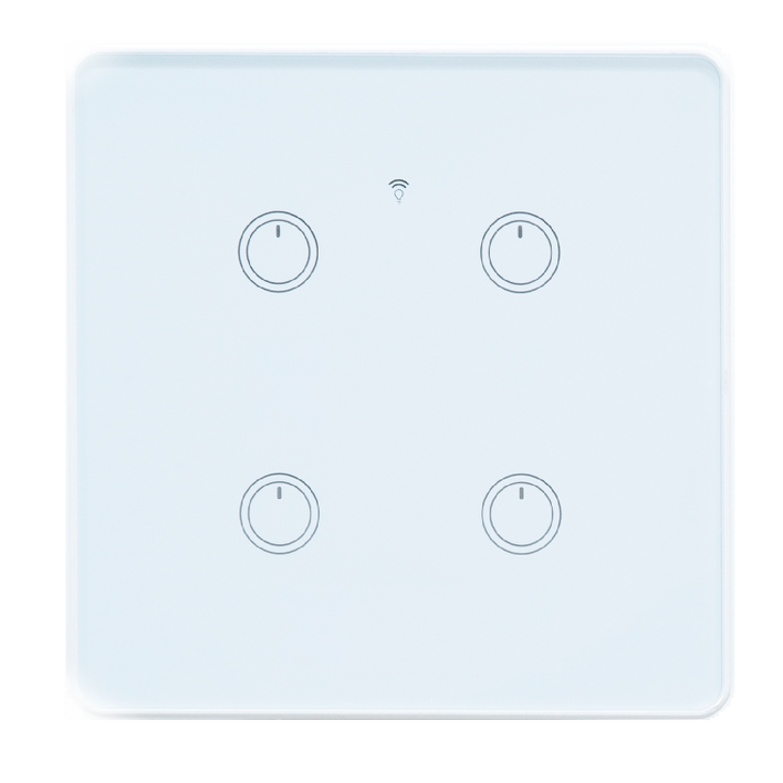 스마트빌 스마트 wifi iot 원격 제어 4구 화이트 스위치 4A880W, 1개 스마트빌 스마트 wifi iot 원격 제어 4구 화이트 스위치 4A880W, 1개