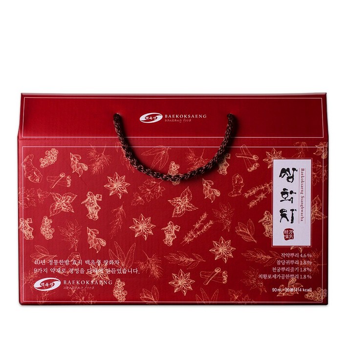 백옥생 전통 쌍화차 90ml 20개입, 90ml, 20개