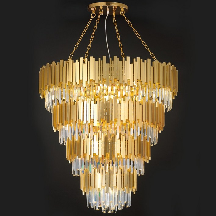 타이탄4단43등골드 대형샹들리에 로비 팬션 소품영화까페인테리어조명, led 12w 벌브전구 주광색하얀빛