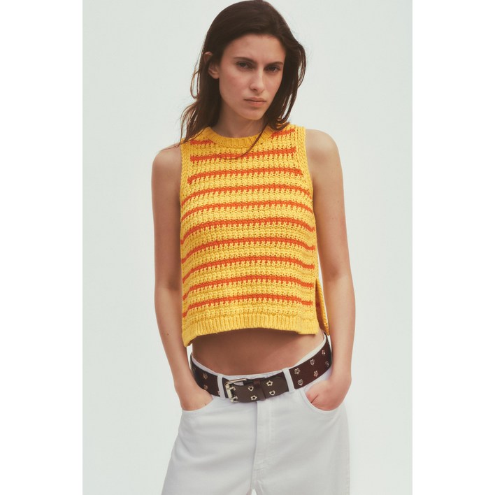ZARA 자라 스트라이프 니트 탑