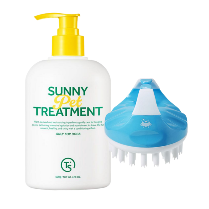 TS써니 강아지 트리트먼트 브러쉬 세트 애견트리트먼트 브러쉬, 1개, 500ml