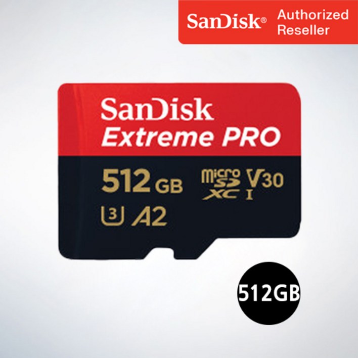 샌디스크코리아 공식인증정품  마이크로 SD 카드 SDXC Extreme Pro UHS-I 익스트림 프로 QXCD 512GB