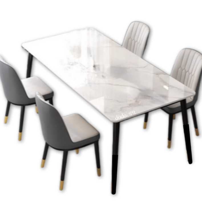 도도식탁 프리미엄 대리석 4인 식탁 4인용 테이블 6인용 2인용 포세린 세라믹상판 식탁상판 대리석 대리석식탁, 테이블만, 스노우화이트