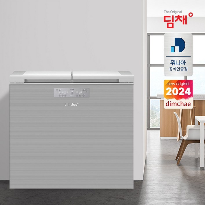 위니아 딤채  1등급 뚜껑형김치냉장고 221리터 2룸 NDL22JEWNS