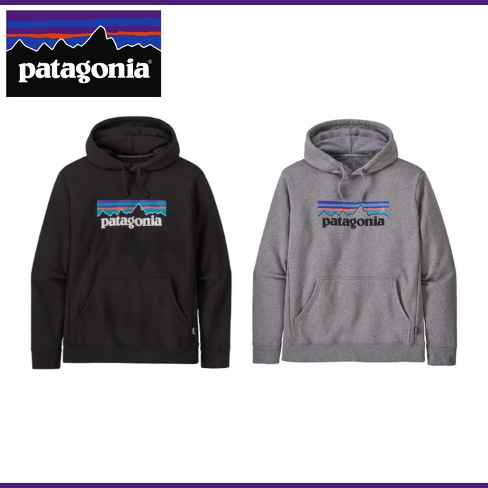 파타고니아 후드티 P6 로고 업라이절 긴팔 P6LUH 남녀공용