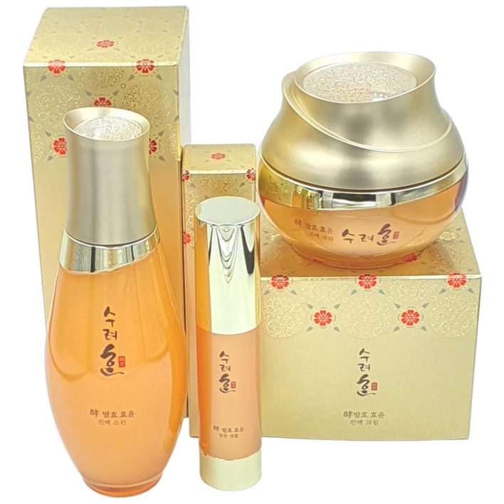 수려한 발효 효윤 3종 세트 스킨 앰플 크림