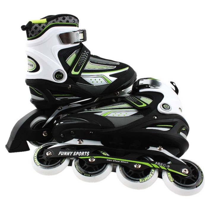 고급형 청소년 성인용 인라인스케이트 남여공용 240290mm 퍼니스포츠 매니아인라인, 그린, 1개