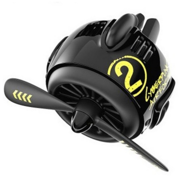 에이제이케이 정품 차량용 프로펠러 메탈 자동차 송풍구 방향제, 2개, Classic카본 블랙