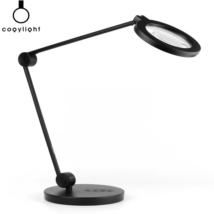 코지라이트 확대경 LED스탠드 TBL480PL 학습용 스탠드, 블랙