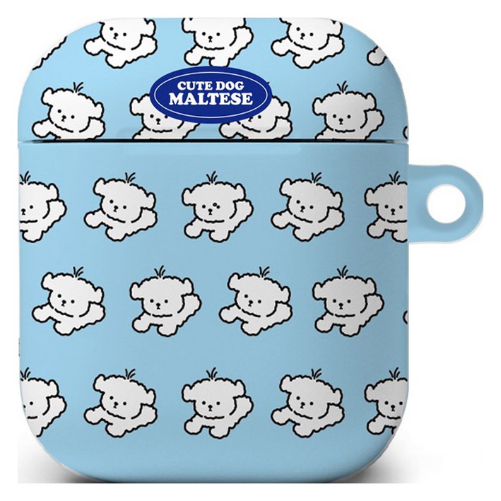 로랜텍 에어팟 프로 2 블루투스 무선 이어폰 케이스, 말티즈 호다닥