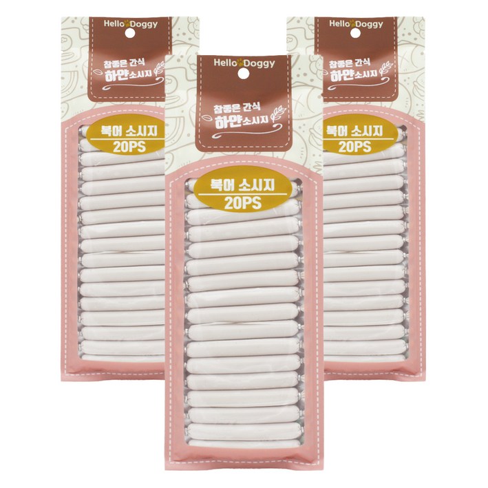 헬로도기 강아지 참좋은간식 하얀소시지 20p