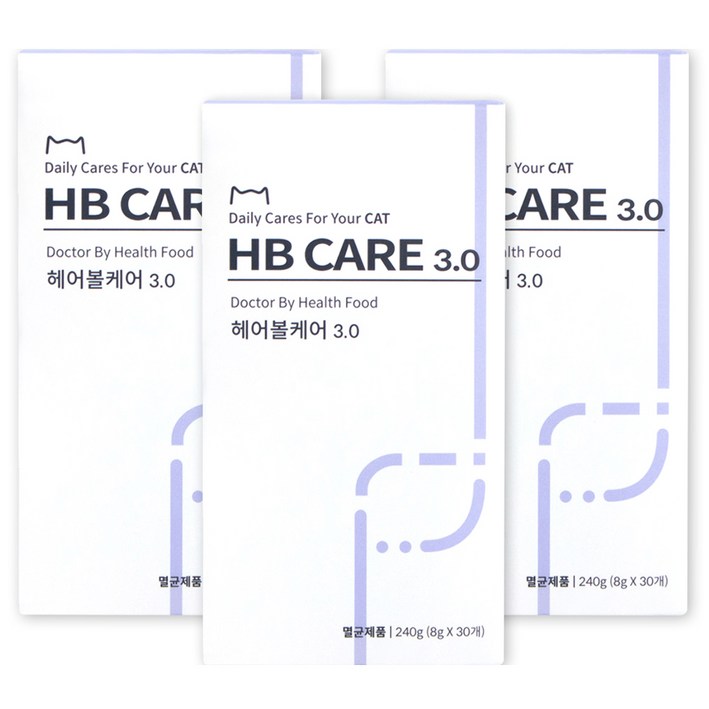 닥터바이 고양이 헤어볼 케어 츄르 30p, 3개, 헤어볼 예방, 헤어볼 케어