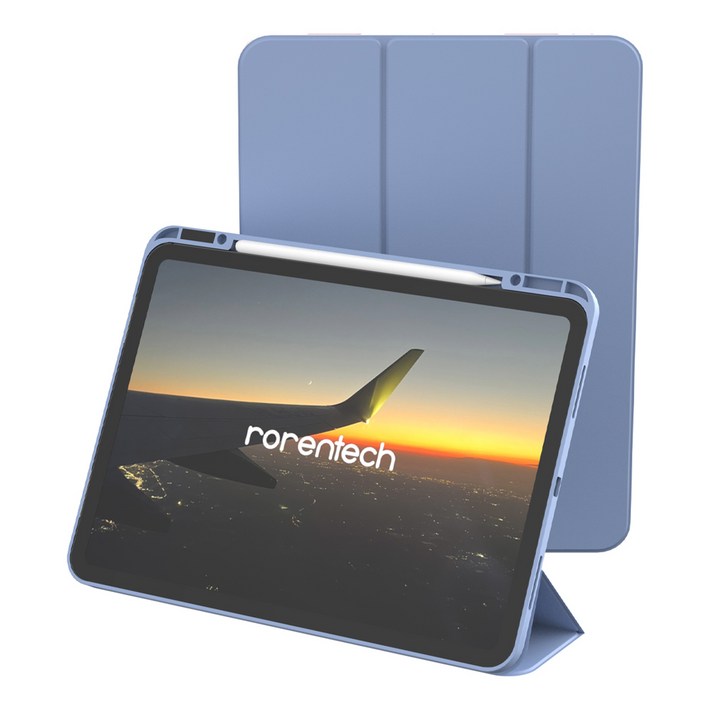 로랜텍 실코 애플펜슬 스마트 풀커버 아이패드 케이스, 퍼플, 1개