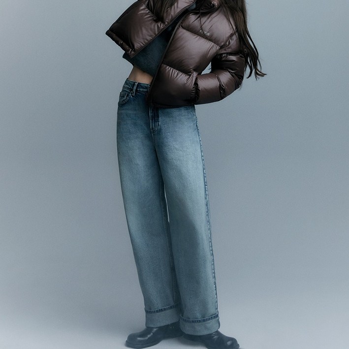 게스 남녀공용 올브러쉬 와이드 팬츠 MO6D6153