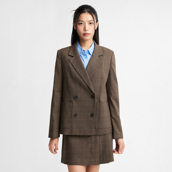 미쏘 여성용 더블 브레스티드 자켓 MIWJKE911G00
