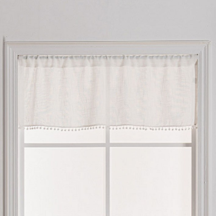 지앤와이 폼폼 창문 가리개 바란스 커튼