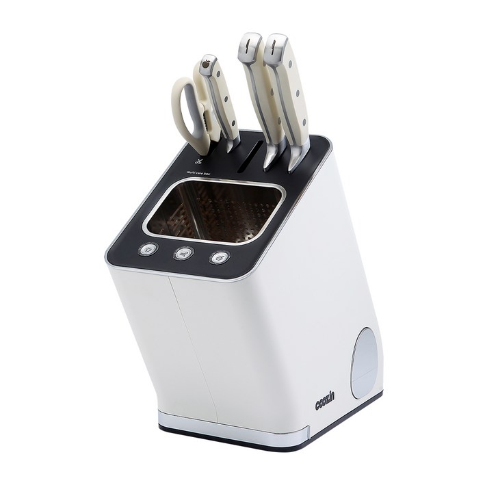 쿠진 나이프케어 시즌2 살균건조기 칼갈이 + 칼세트, 크림화이트