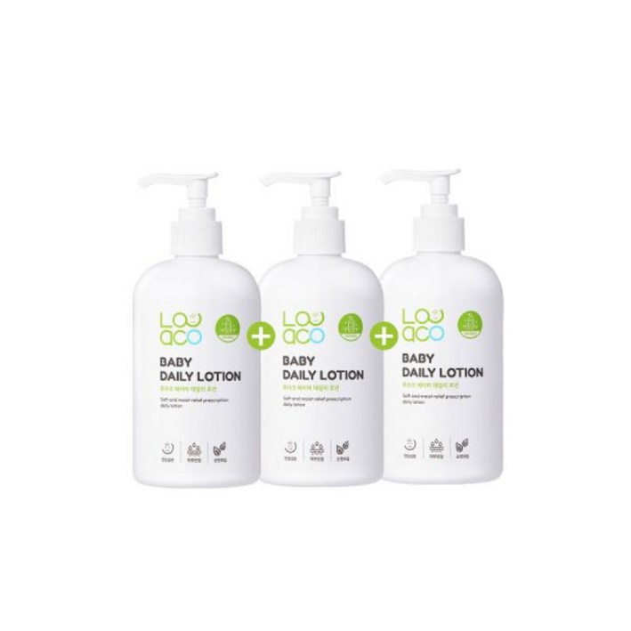 루아코 데일리 고보습 아기 바디로션 350ml x 3개