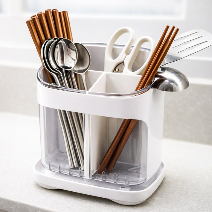 루이자몰 물빠짐 수저통 정리함 3구