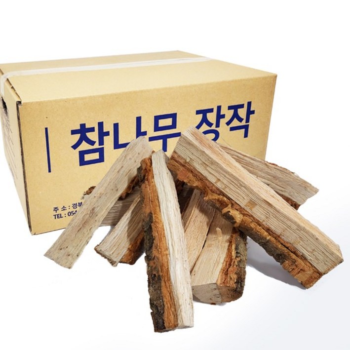 참나무 장작 불멍 캠프파이어용 나무 참숯 캠핑, 10kg, 1개