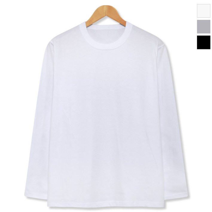 스탠다드 무지 라운드 긴팔티 AB036