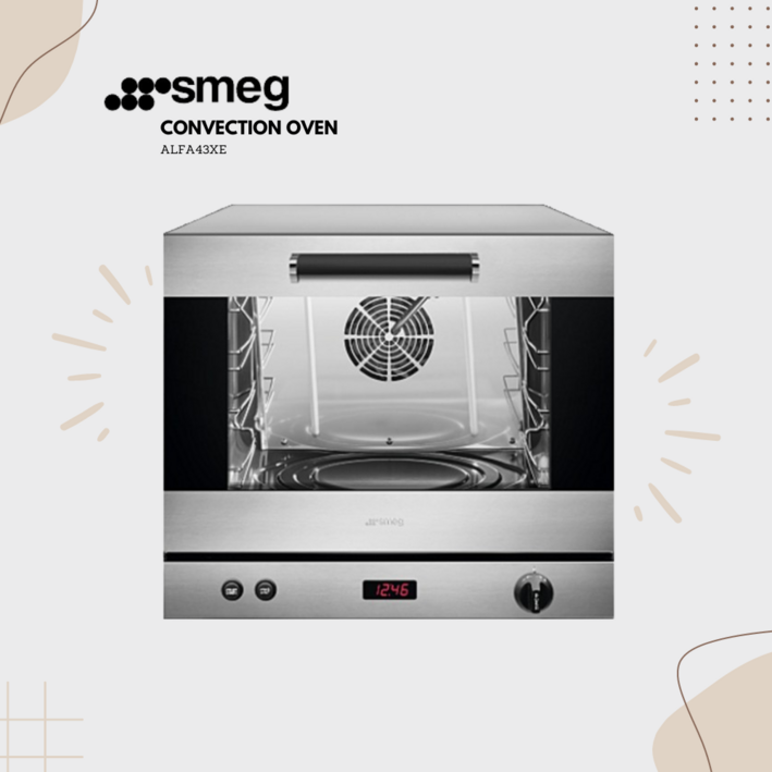 스메그 오븐 ALFA43XE. 컨벡션 디지털 4단 오븐