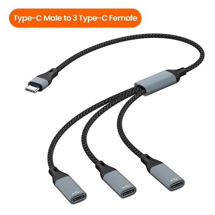 3 in 1 USB 유형 C 허브 다중 분배기 어댑터 OTG 데이터 전송 3/2 포트 USB 전원 충전 허브 케이블 커넥터 어댑터PC용