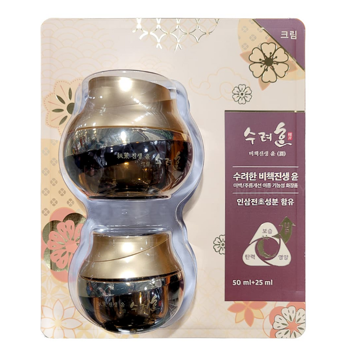 수려한 비책진생 윤 크림 50ml 25ml 고보습 수분 주름개선 기능성 , 1개, 50ml 수려한 비책진생 윤 크림 50ml 25ml 고보습 수분 주름개선 기능성 , 1개, 50ml