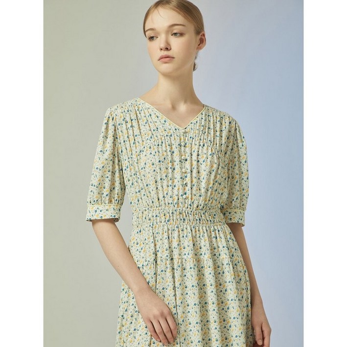 CC콜렉트 씨씨콜렉트 브이넥 플라워 패턴 롱 원피스 C232MSE041 578502