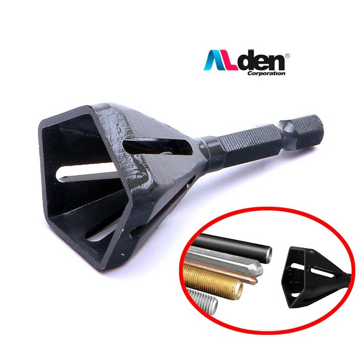 알덴 육각 전산 볼트 면취기 820mm 모따기 캡 디버링 면치기 챔퍼 임팩 충전 드릴용 비트 훼손된 나사산 이바리 드릴 툴 외부 버 제거 볼트면취기 가공 연마 전산볼트 원뿔형 깔때기 야스리 줄