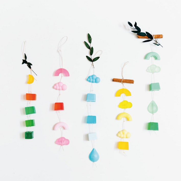 DIY 아로마 모빌 방향제 만들기 키트, 12개 완성