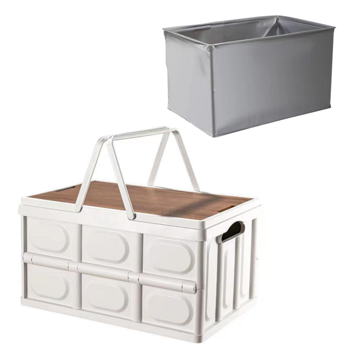 접이식 대용량 수납함 캠핑 차량 가정용 프리미엄 다기능  방수백, 1개, 흰색white