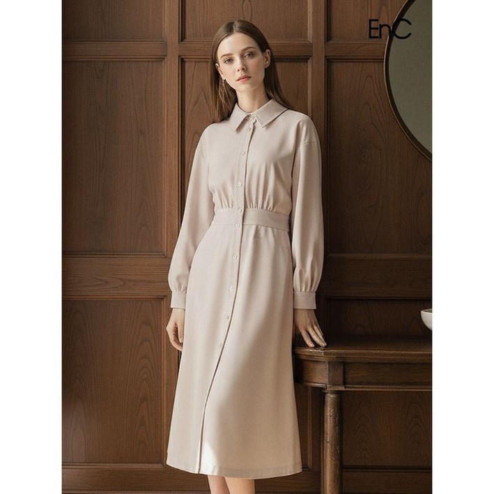 [ENC]베이직 카라 롱원피스 (ENOW24V51O)