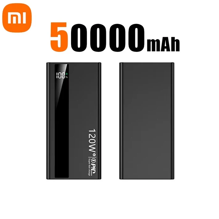 샤오미 120W 500000mAh 대용량 파워뱅크 초고속 충전 외장 배터리 휴대용 배터리 충전기 아이폰 삼성용