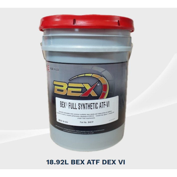 BEX 벡스 100% 합성 오토미션오일 DEX VI 6단~8단 18.92리터 미국서부 텍사스원유 부드러운 변속기능, 1개, 18.92l