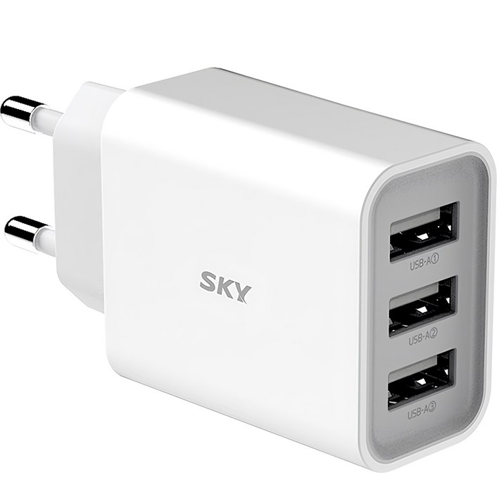 스카이 필 C3 18W 3포트 USB 어댑터 멀티 충전기