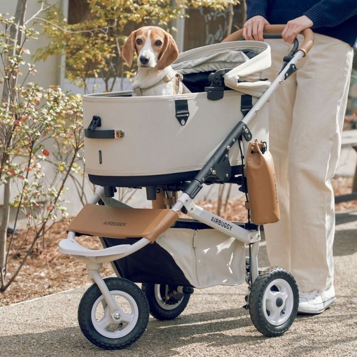 에어버기 돔3 프리미어 어반화이트 레귤러 라지 중형견 대형견 강아지 유모차 개모차