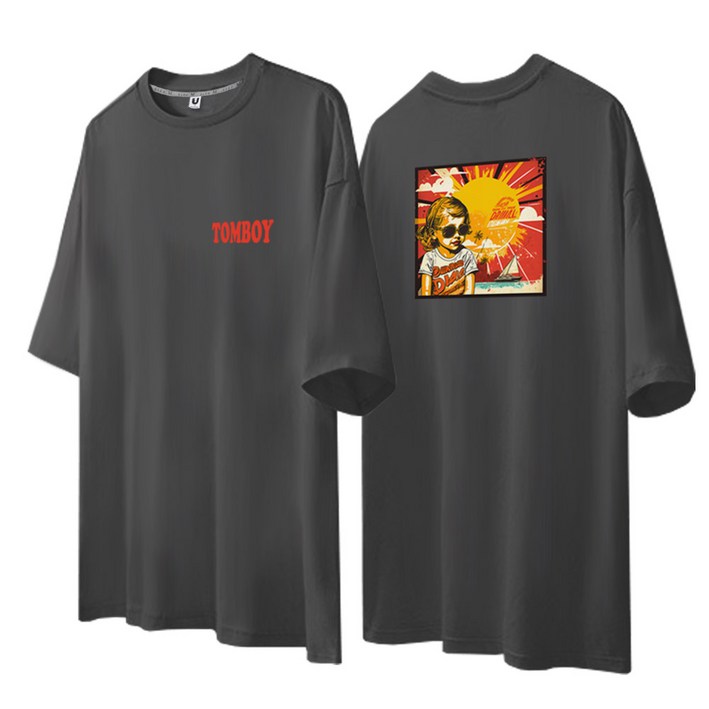 포케이 톰보이 티셔츠 20수 반팔티 국내생산 빅사이즈 T101
