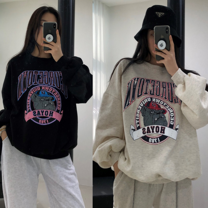 코르제이 국내제작 데일리 오버핏 프린팅 긴팔 맨투맨 코르제이 국내제작 데일리 오버핏 프린팅 긴팔 맨투맨