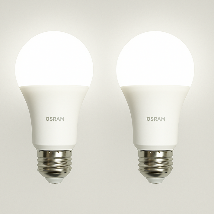 오스람 LED 전구 10.5W 밝고 깨끗한 느낌 주광색 2개입 E26 소켓 벌브형 플리커프리 사무실 공부방 추천, 2개, 주광색