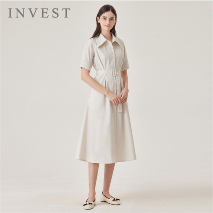 셔츠핏핀턱라인원피스INI4M1OP3011