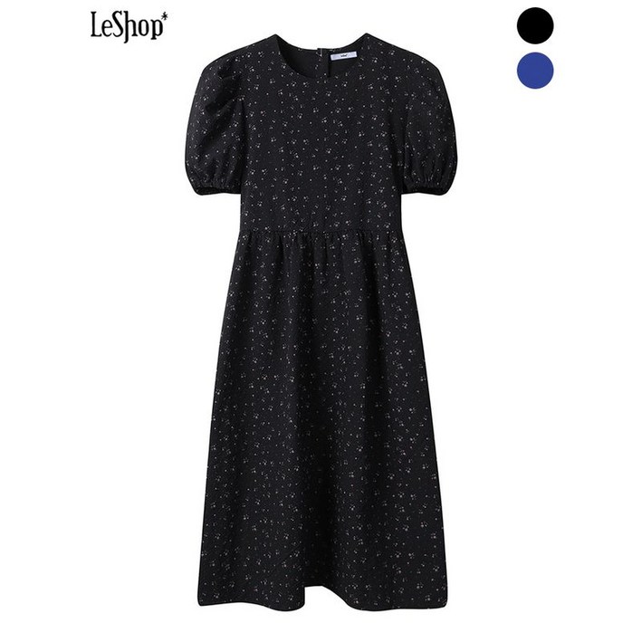 르샵 플라워 패턴 반팔 퍼프 원피스  BP3OP011A