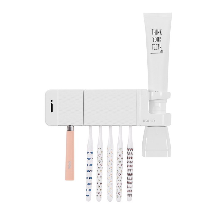 유토렉스 가정용 칫솔 살균기 24시간 상시 히팅 건조기 양치컵 UTC-55C, 화이트, UTC-55CW