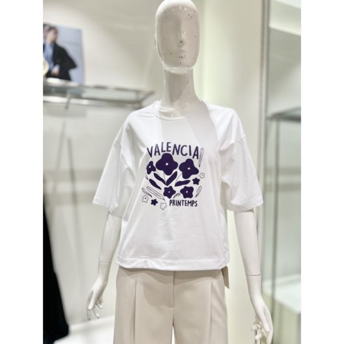 발렌시아 밑단 스트링 반팔티셔츠 245GC55 한정수량 707055